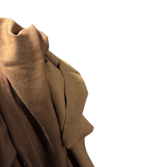 Veiled Collection Farida Linen Modest Maxi Dress NWT XXS Tall Brown Abaya Long - Picture 8 of 8